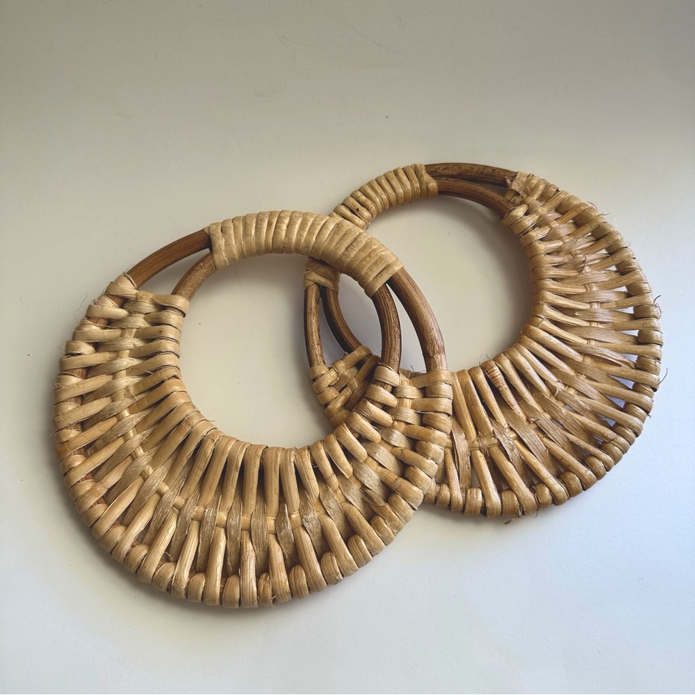 Vintage Rattan Purse Handles